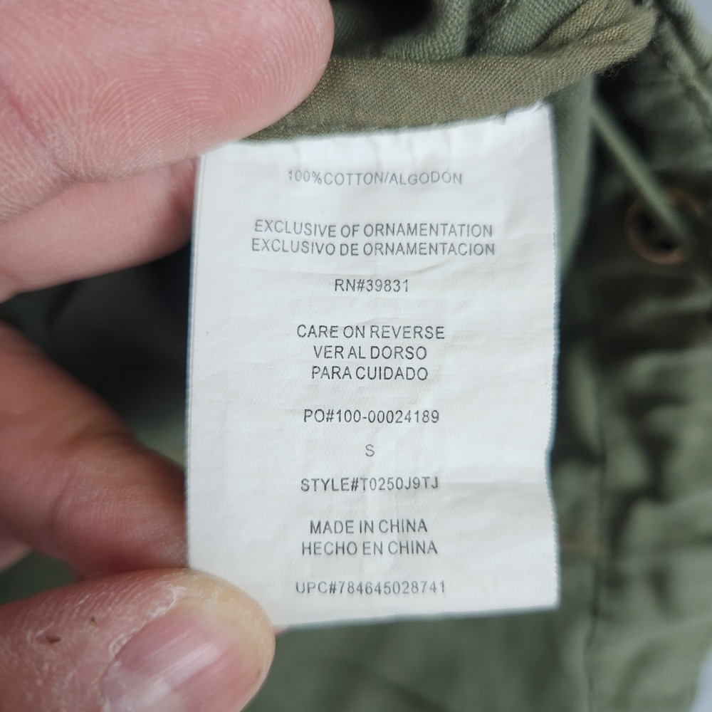 Jolt Jacket Womens Small Green Cotton Floral Tapestry Utility Military Full Zip - Picture 8 of 11